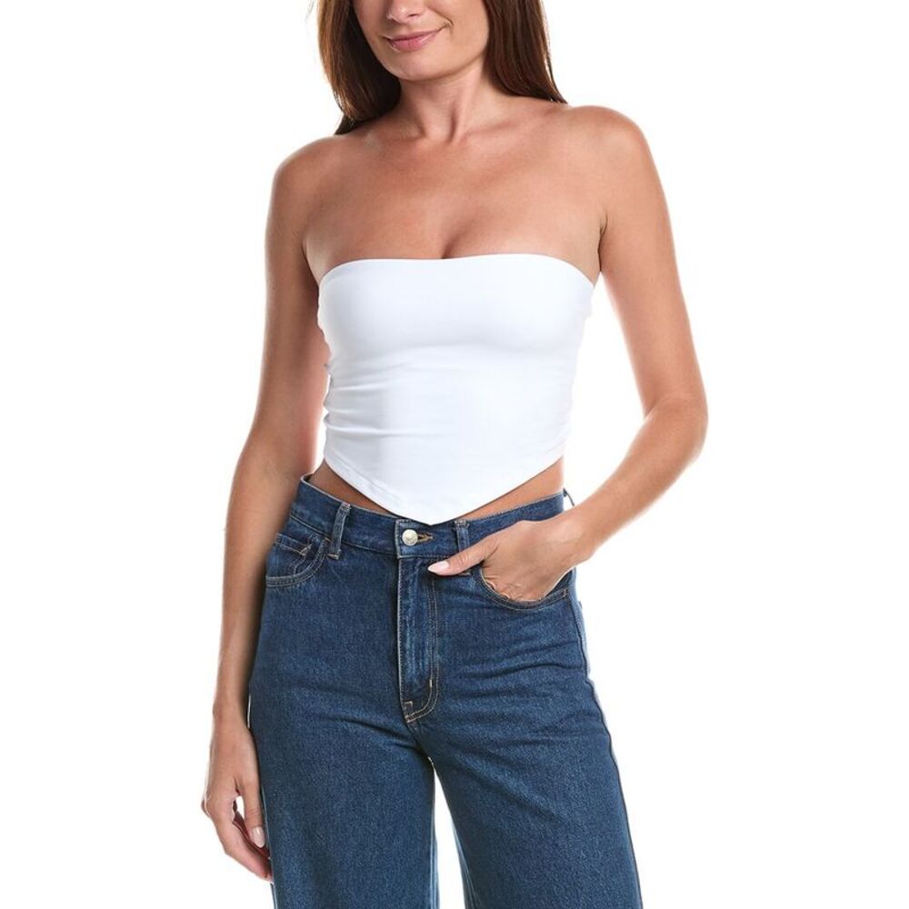 Susana Monaco Womens Handkerchief Tube Top, White
